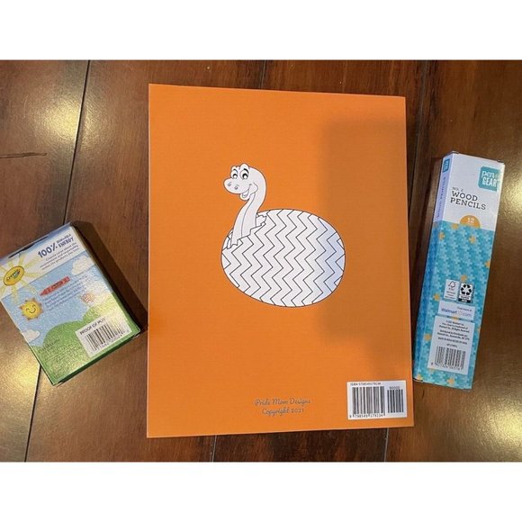 My First Sketchbook, Dinosaur with Crayons and Pencils - Picture 3 of 5